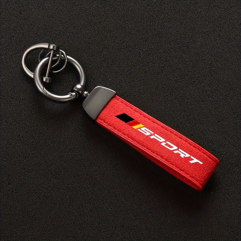 Luxury leather car keychain