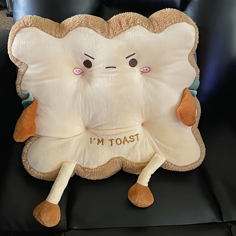 A comfortable pillow in the shape of a toast