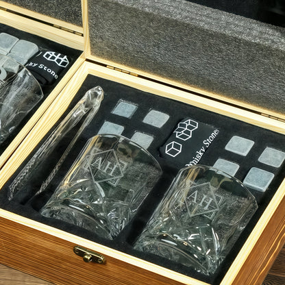 Spersonalizowany zestaw szklanek do whisky