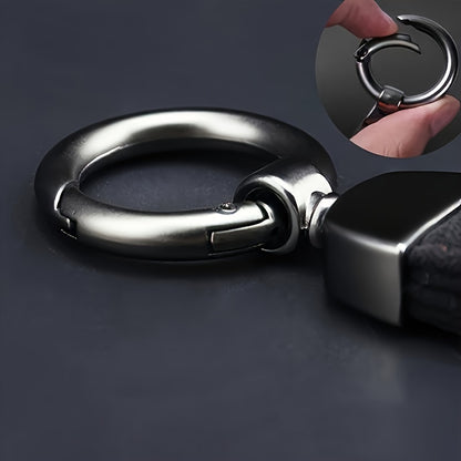 Luxury leather car keychain