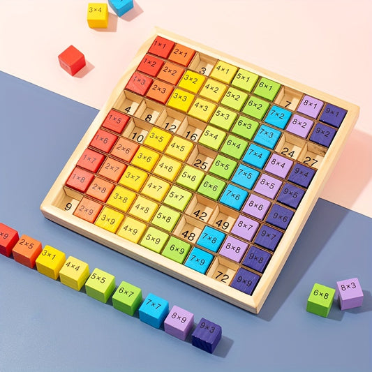 Wooden multiplication table