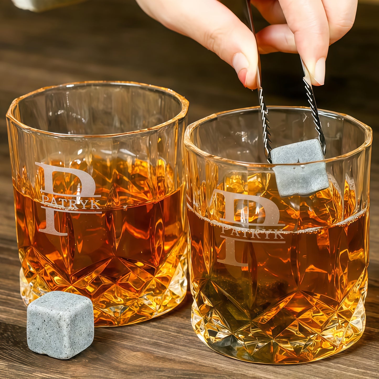 Spersonalizowany zestaw szklanek do whisky