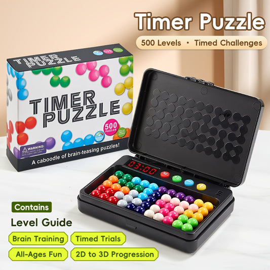 500-level STEM puzzle game with a timer