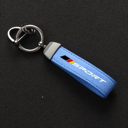 Luxury leather car keychain