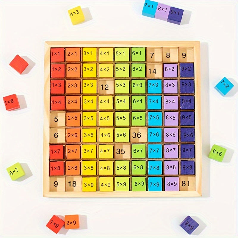 Wooden multiplication table