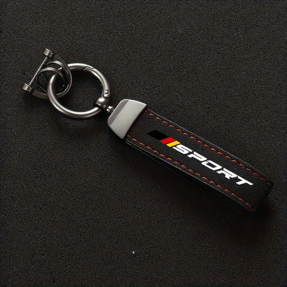 Luxury leather car keychain