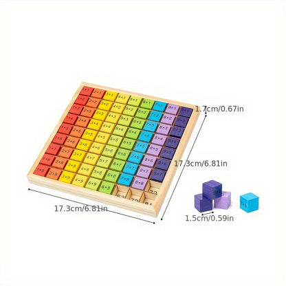 Wooden multiplication table
