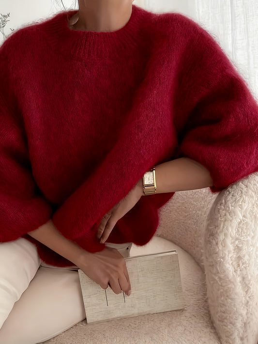 Damski sweter z alpaki – elegancki zimowy