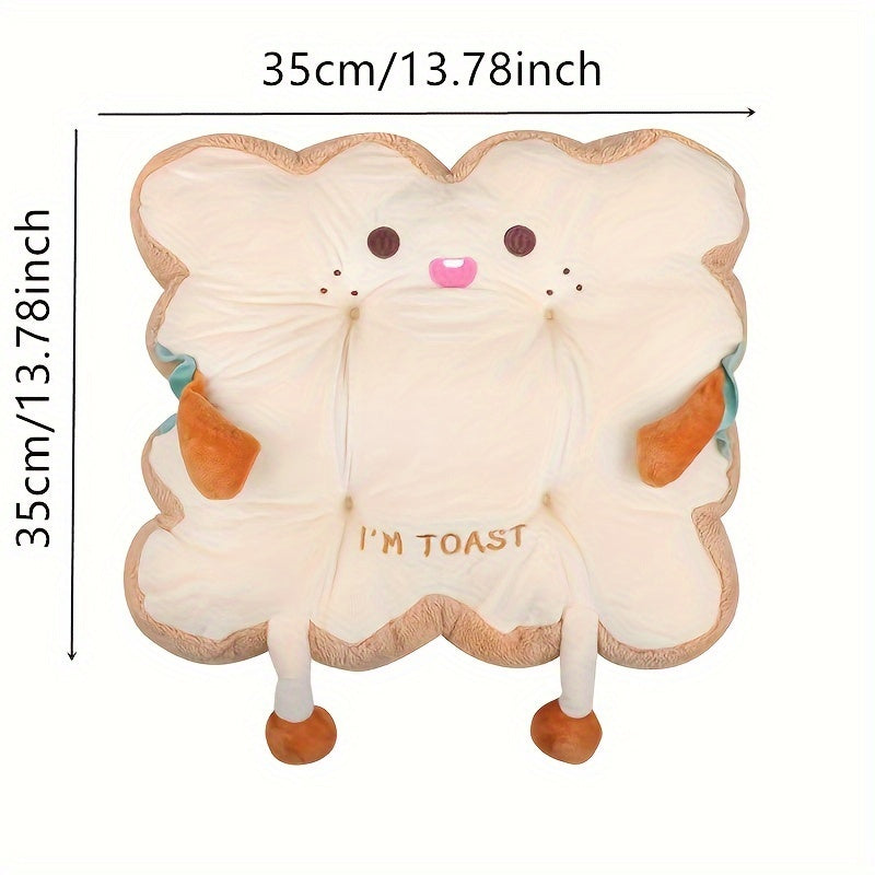 A comfortable pillow in the shape of a toast