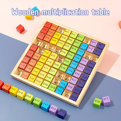 Wooden multiplication table