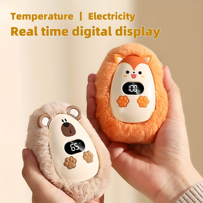 Uroczy pluszowy ogrzewacz do rąk